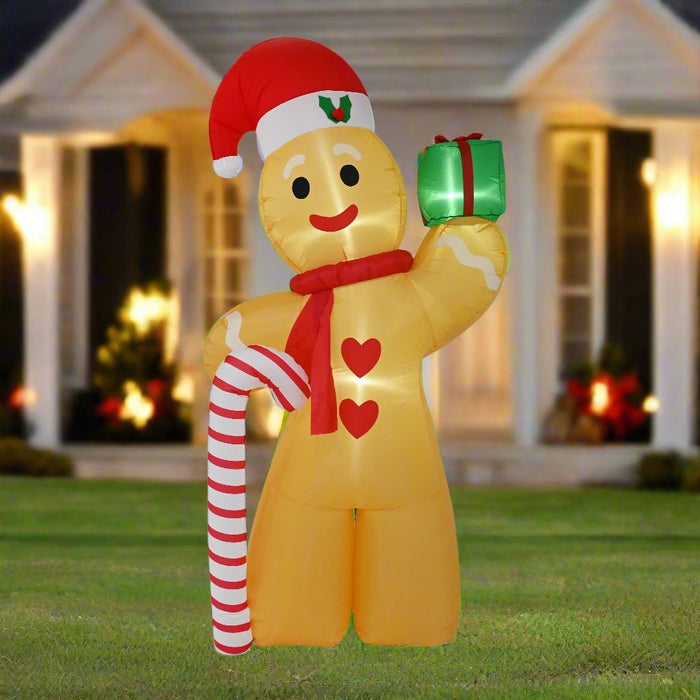 Airpower Gingerbreadman with Cane 240cm - Christmas Factory