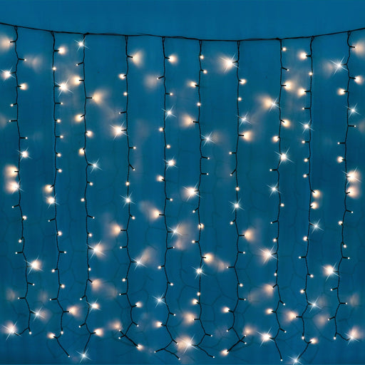 Battery Operated 200 LED Curtain Light – 140 x 140cm, available in 3 Colors - Christmas Factory