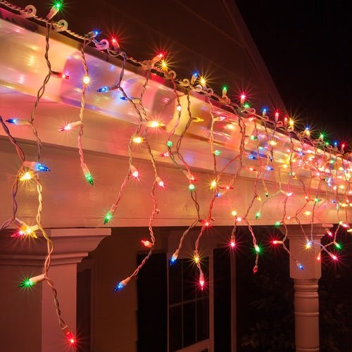 Battery Operated 200 LED Icicle Lights – Available in 2 Colors - Christmas Factory