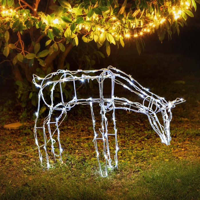 Battery Operated LED Reindeer – 2 Style Options: Feeding and Standing - Christmas Factory