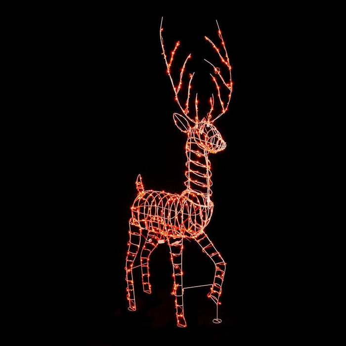 Giant LED Lightshow Reindeer with Remote Control – 180cm - Christmas Factory