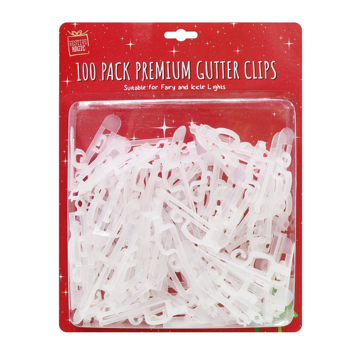 Gutter Clips Premium 100pk - Christmas Factory