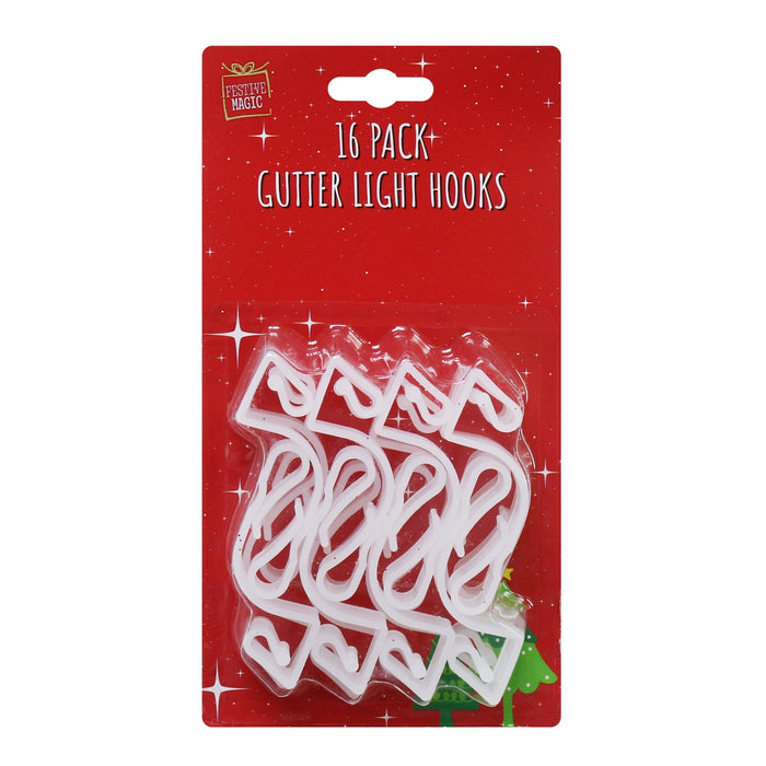 Gutter Hooks 16pk Extra Large Size - Christmas Factory