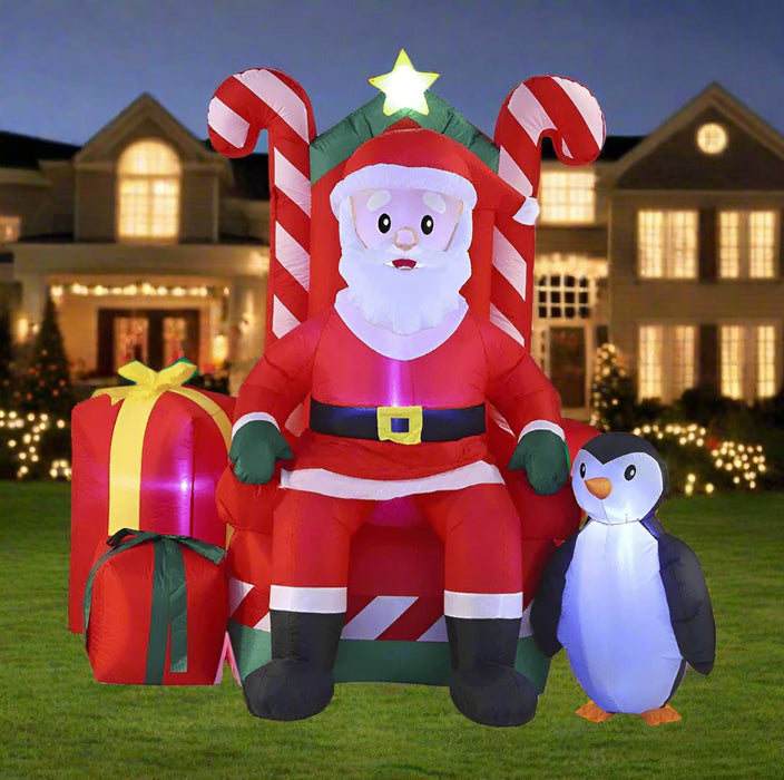 Inflatable Santa and Armchair (2.1m) - Christmas Factory