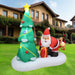 Inflatable Santa and Puppy (1.95m) - Christmas Factory