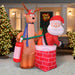 Inflatable Santa Stuck in Chimney (2.1m) - Christmas Factory