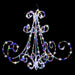 LED Acrylic Chandelier Flashing available in 2 colors - Christmas Factory