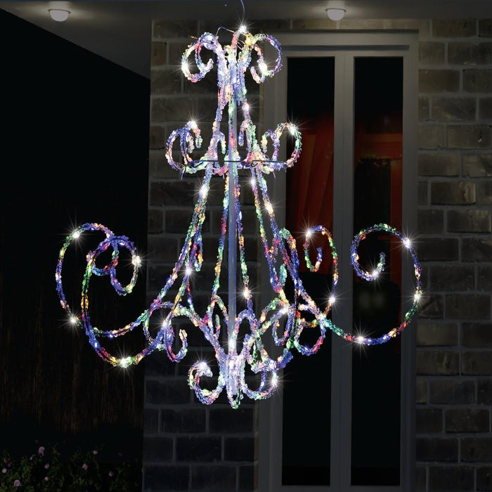 LED Acrylic Chandelier Flashing available in 2 colors - Christmas Factory