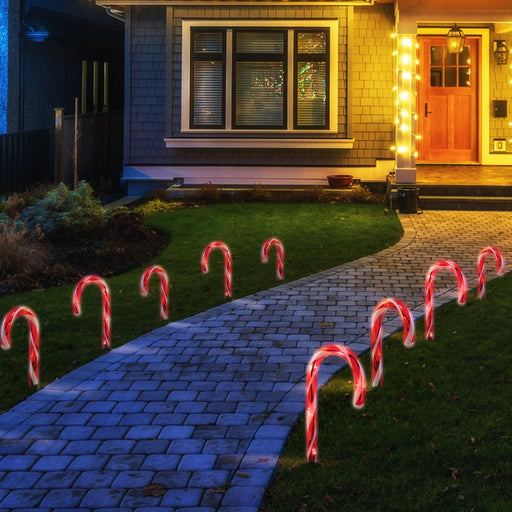 LED Candy Canes Path Lights 20pk - Christmas Factory