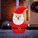 LED Collapsible Tinsel Santa 70cm Twinkling - Christmas Factory