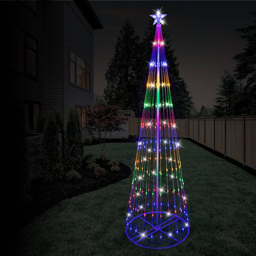 LED Digital Strands Tree 2.4m Multi - Color - Christmas Factory