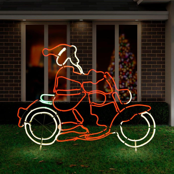 LED Flexi Strip Santa Motorbike Flash - Christmas Factory