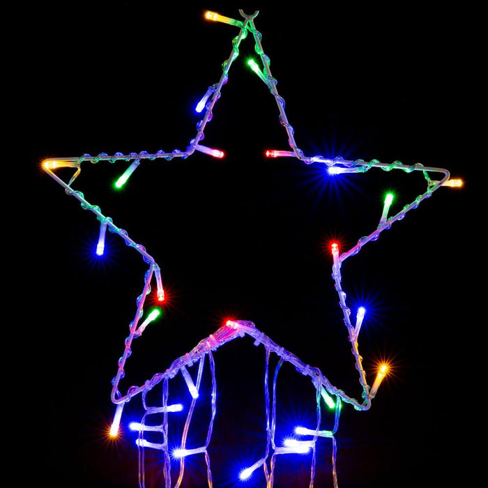 LED Garden Star Cascade 3.5m Multi - Color Lights - Christmas Factory