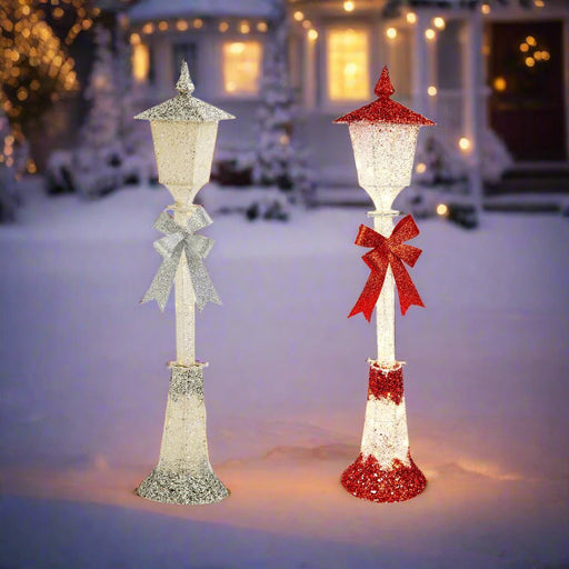 LED Glitter Street Lamp 120cm Twinkle available in 2 Colors - Christmas Factory