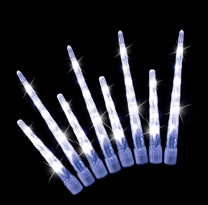 LED Icicle Tube Lights 24 - Pack Available in 2 Colors - Christmas Factory