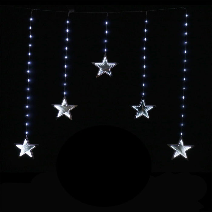 LED Infinity Stars Curtain Lights avaiable in 2 Colors - Christmas Factory