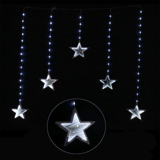 LED Infinity Stars Curtain Lights avaiable in 2 Colors - Christmas Factory