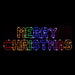 LED Merry Christmas Banner Ropelight Rainbow 270cm - Christmas Factory