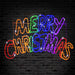 LED Merry Christmas Ropelight Rainbow 100cm - Christmas Factory