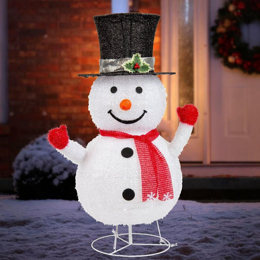 LED Pop Up Snowman with Stand 85cm - Christmas Factory