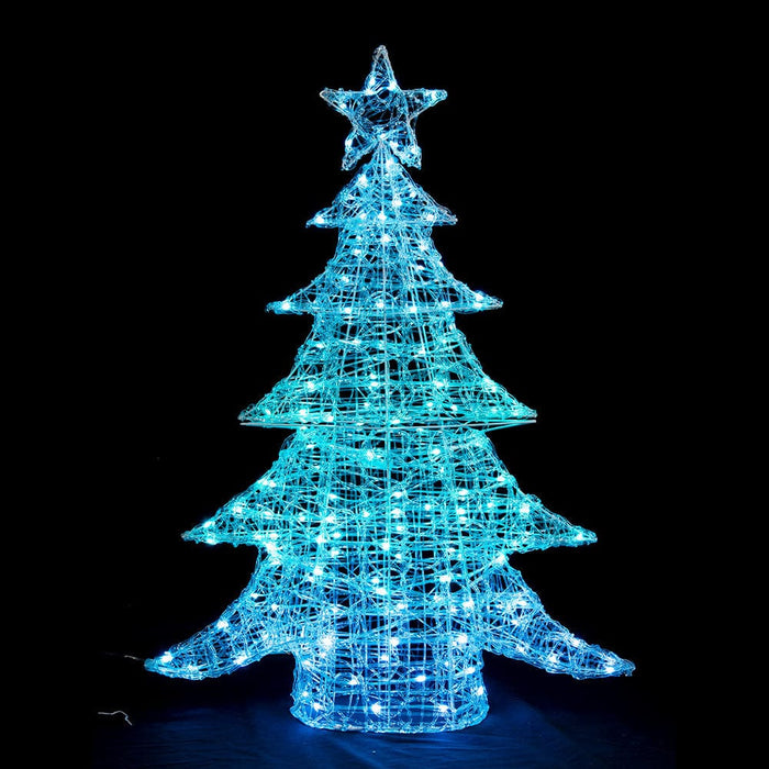 LED Rainbow Acrylic Tree with Bluetooth App Control – 100cm - Christmas Factory