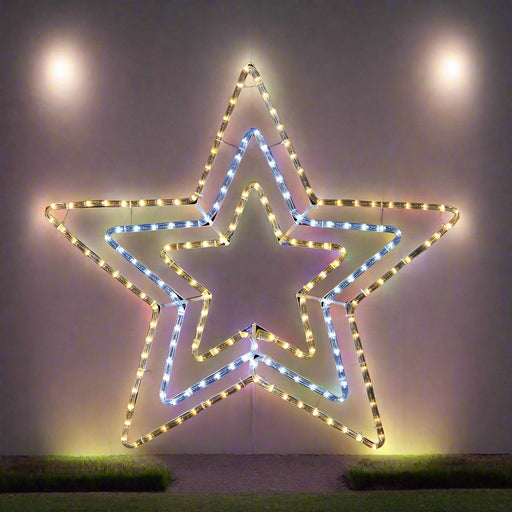 LED Ropelight 3 - in - 1 Star Flash Warm - Cool - Warm - Christmas Factory