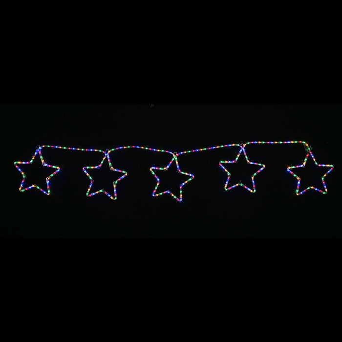 LED Ropelight 5 Stars Chain available in 2 Colors - Christmas Factory