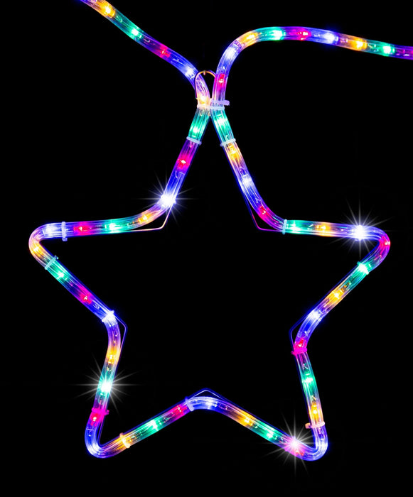 LED Ropelight 5 Stars Chain available in 2 Colors - Christmas Factory