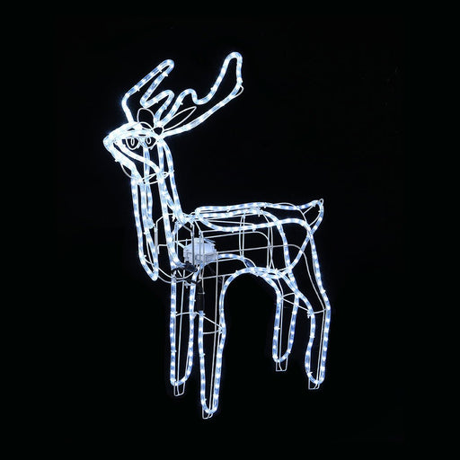 LED Ropelight Standing Reindeer Small Moving Cool White available in 2 types - Christmas Factory