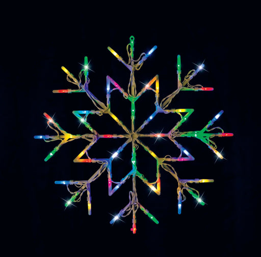 LED Snowflake Silhouette Flashing available in 2 Colors - Christmas Factory