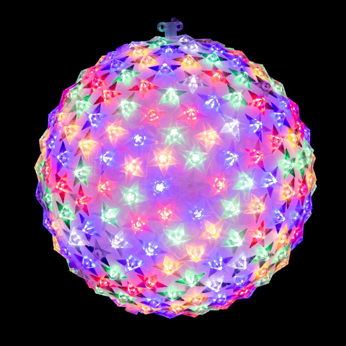 LED Star Ball 25cm Twinkle Multi - Color - Christmas Factory