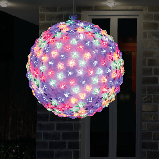 LED Star Ball 25cm Twinkle Multi - Color - Christmas Factory