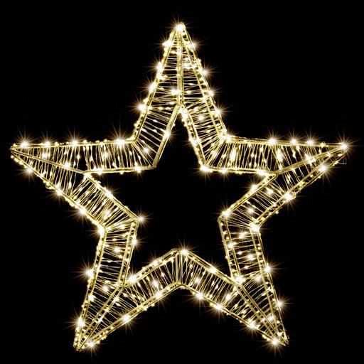 LED Starry Gold 3D Star – 50cm - Christmas Factory