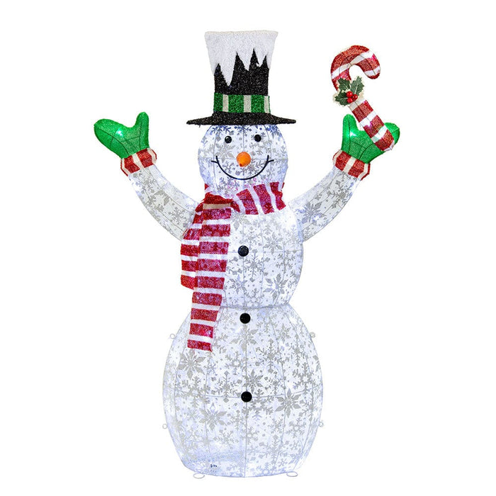 LED Twinkling Mesh Snowman – 70 LEDs, 123cm - Christmas Factory