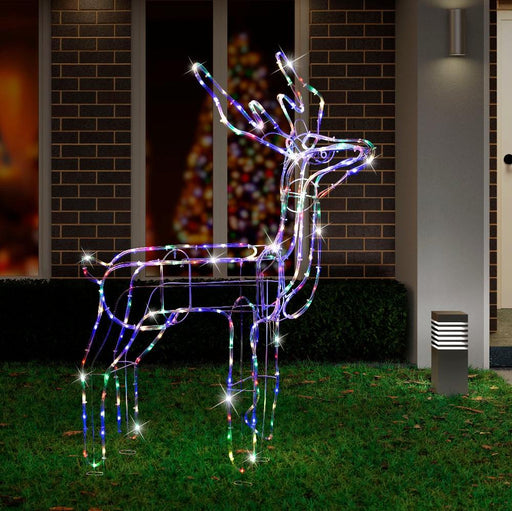 LED Twinkling Standing Reindeer – 110cm available in 2 Colors - Christmas Factory