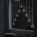 LED Wire Star Curtain Gold Lights - Christmas Factory