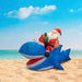 New Arrival: Inflatable Santa Shark Rider – 250cm, Available in Blue or Grey - Christmas Factory