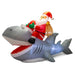 New Arrival: Inflatable Santa Shark Rider – 250cm, Available in Blue or Grey - Christmas Factory