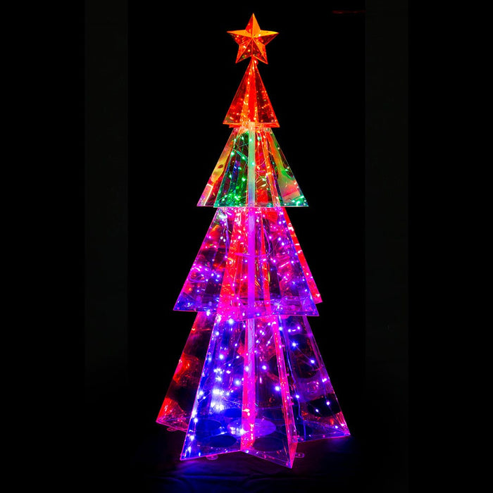 New Arrival: LED Dreamlight Tiered Tree – 120cm, 130 Colour - Changing LEDs - Christmas Factory