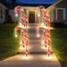 Solar Candy Canes with Stars - 4 Pack - Christmas Factory