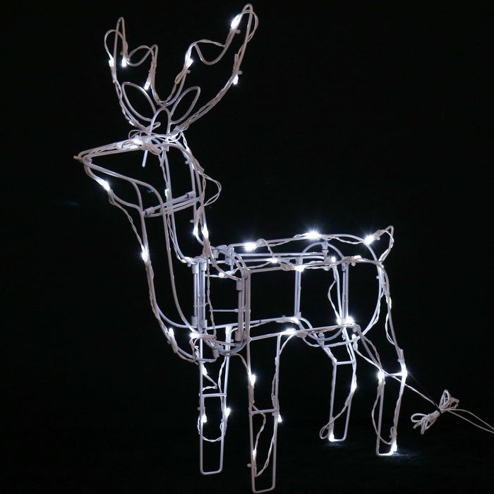 Solar LED Standing 3D Reindeer - 60 cm - Christmas Factory