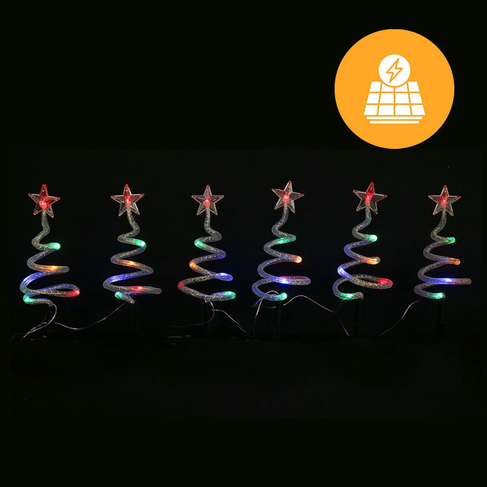 Solar Mesh Spiral Path Trees - 6 Pack - Christmas Factory