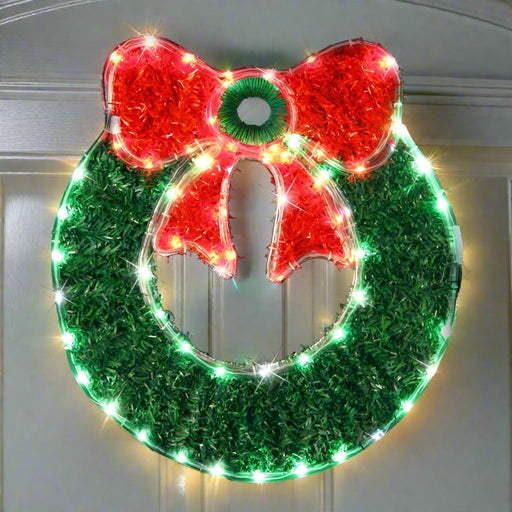 Tinsel LED Ropelight Wreath – Tqinkling, 50cm - Christmas Factory